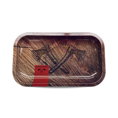 Rolling Tray Canadian Lumber Etched Log Medium - Canadian Lumber