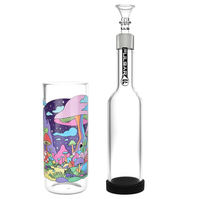 Glass Bong Pulsar Shroom Journey Gravity Water Pipe 11.25" - Pulsar