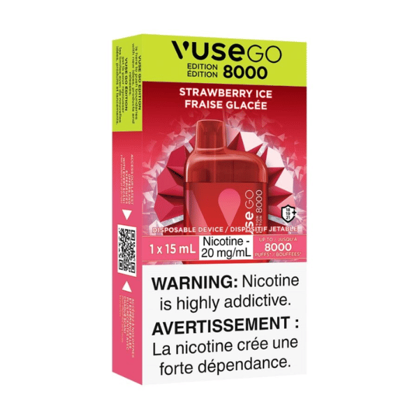 Vaping Supplies - Vuse GO 8000 Disposable Strawberry Ice - Vuse