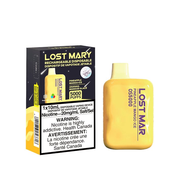 *Excised* RTL - Disposable Vape Lost Mary OS5000 Pineapple Mango Ice - Lost Mary