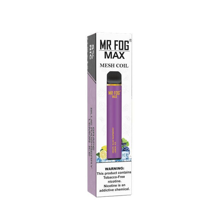 *EXCISED* RTL - Mr Fog Max 1000 Disposable Vape Grape Blue Raspberry Lemon Ice - Mr Fog