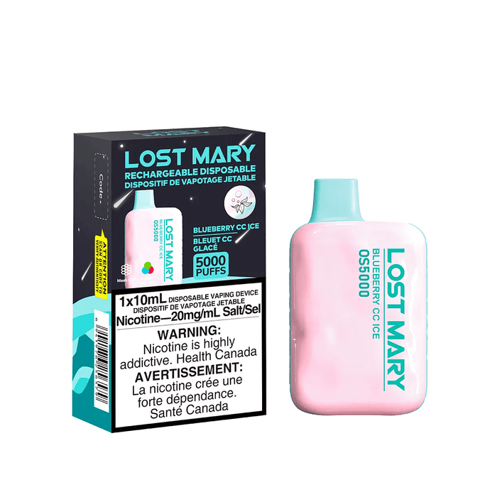 *Excised* RTL - Disposable Vape Lost Mary OS5000 Blueberry CC Ice - Lost Mary