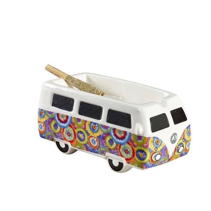 Ash Tray Ceramic Roast and Toast Bus Flower Burst - Roasted and Toasted