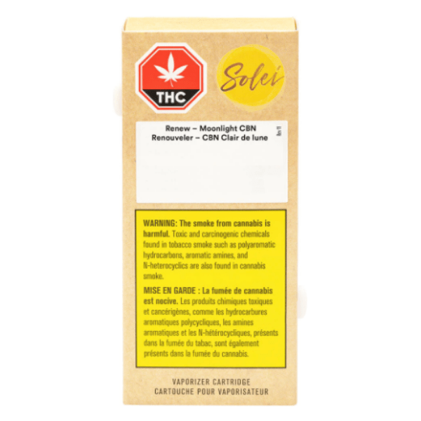 Extracts Inhaled - SK - Solei Renew Moonlight CBN 510 Vape Cartridge - Format: - Solei