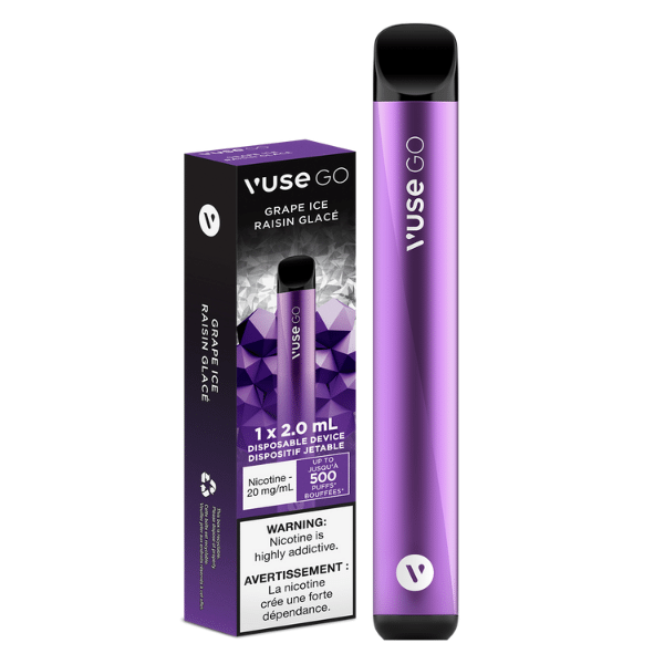 Vaping Supplies - Vuse Go Disposable Grape Ice - Vuse