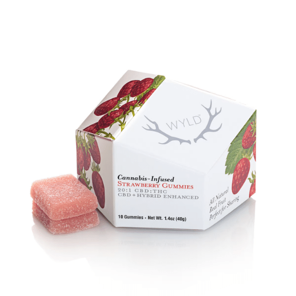 Edibles Solids - MB - WYLD Real Fruit Strawberry 1-20 THC-CBD Gummies - Format: - WYLD