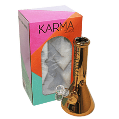 Glass Bong Karma 9" Beaker Metallic - Karma