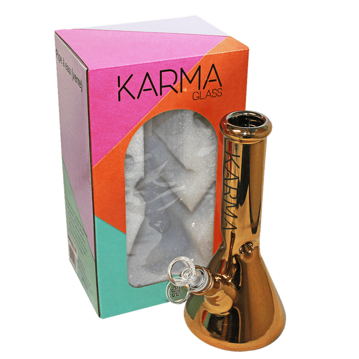 Glass Bong Karma 9" Beaker Metallic - Karma