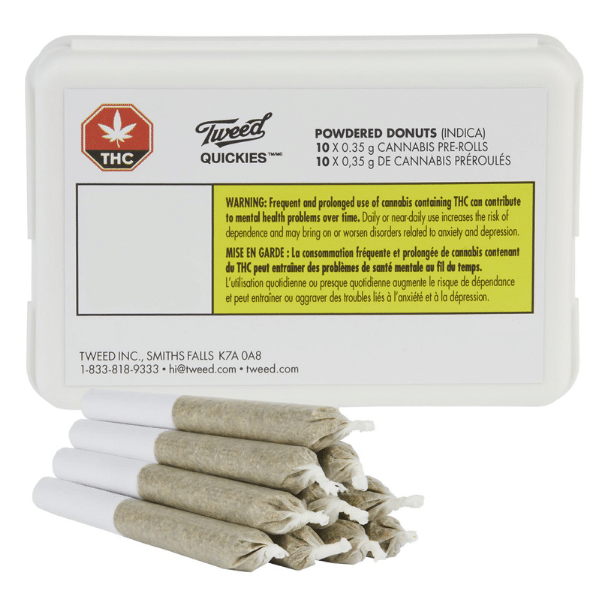 Dried Cannabis - SK - Tweed Quickies Powdered Donuts Pre Rolls - Format ...