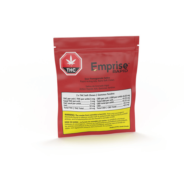 Edibles Solids - MB - Emprise Rapid Sour Pomegranate THC Gummies - Format: - Emprise Rapid