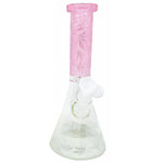 Cheech Glass - 10" Sandblasted Cannabis Leaf Beaker - Cheech Glass