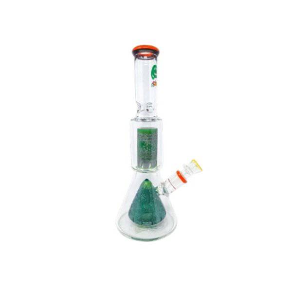 Cheech Glass - 12" Dual Perc Tube Beaker - Cheech Glass