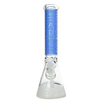 Cheech Glass - 14" Sandblasted Illuminati Beaker - Blue - Cheech Glass