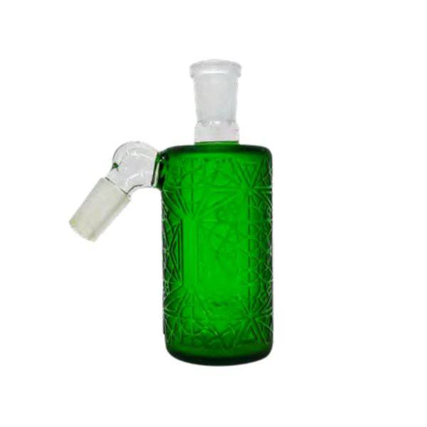 Cheech Glass - 14mm Sandblasted Ashcatcher Green - Cheech Glass