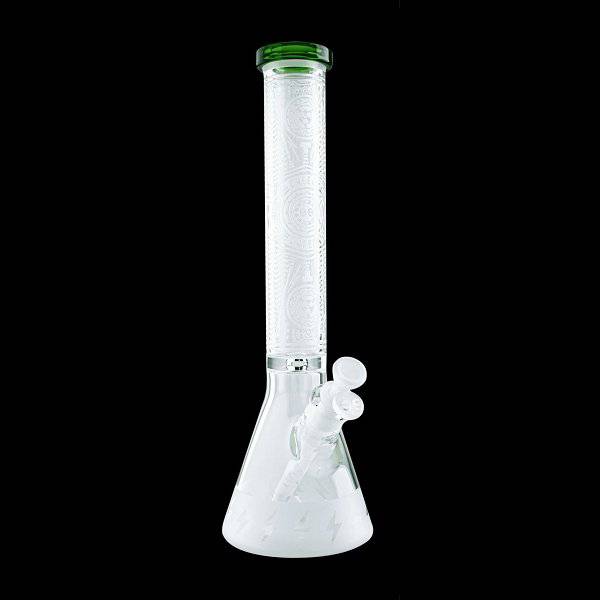 Cheech Glass - 16" Sandblasted Nuclear Beaker - Green - Cheech Glass