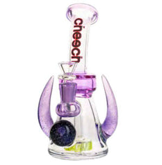 Cheech Glass - 8" Purple Rig With Horns - Cheech Glass