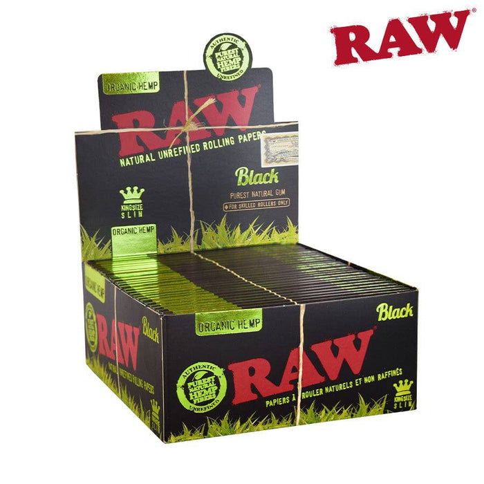 RTL - Raw Black Organic King Size Slim Rolling Papers - Raw