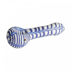 Red Eye Glass - 4" Frosted Feather Hand Pipe