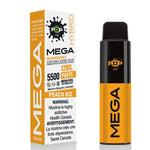 *D/C - EXCISED* RTL - Disposable Vape Pop Hybrid Mega Mesh 5500 Puff Peach Ice 2.0% - Pop Vapor