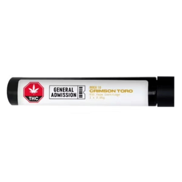 Extracts Inhaled - MB - General Admission Crimson Toro THC 510 Vape Cartridge - Format: