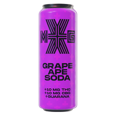 Edibles Non-Solids - MB - XMG+ Grape Ape Soda + Guarana THC-CBG Beverage - Format: - XMG