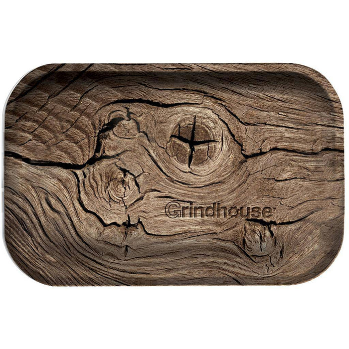 Roll Tray Grindhouse Metal Wood Design Medium - Grindhouse