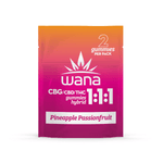 Edibles Solids - MB - Wana Classic Pineapple Passionfruit Hybrid 1-1 -1THC-CBD-CBG Gummies - Format: - Wana