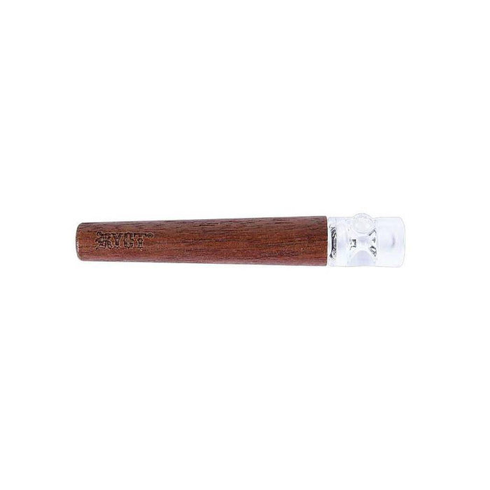 RYOT 12mm One Hitter Wooden Taster Bat With Glass Tip