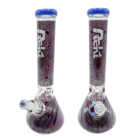 Glass Bong Rekt 9mm 3D Swirls 14