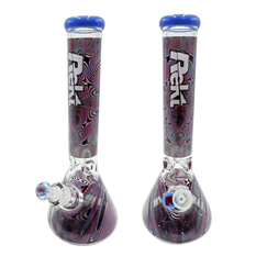 Glass Bong Rekt 9mm 3D Swirls 14"