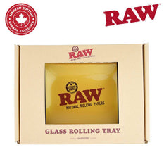 Raw Gold Glass Rolling Tray Mini - Raw
