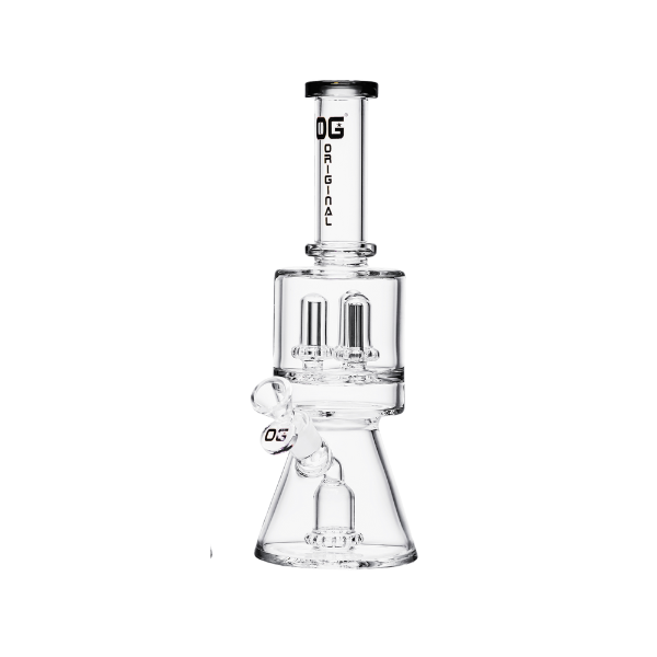 Glass Bong OG Fixed Showerhead Forest Triple Perk 12
