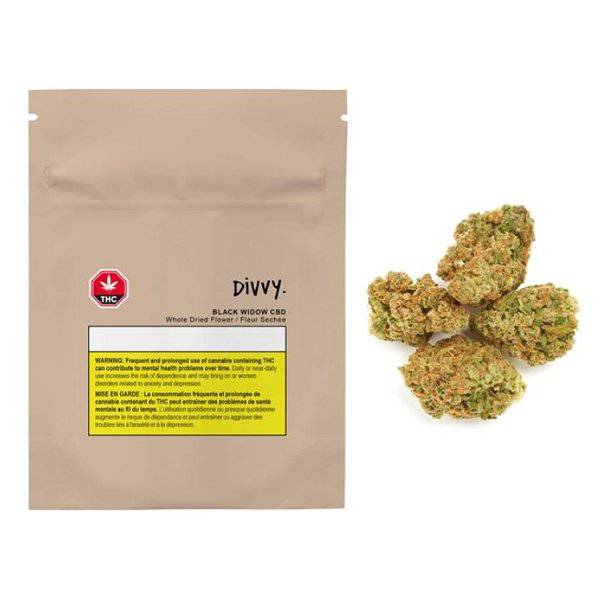 Dried Cannabis - AB - Divvy Black Widow CBD Flower - Format: - Divvy