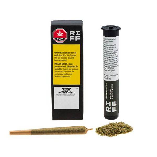 Dried Cannabis - AB - RIFF Raider Kush Pre-Roll - Format: - RIFF
