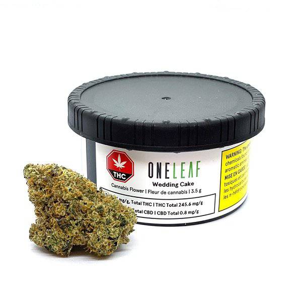 Dried Cannabis - MB - OneLeaf Wedding Cake Flower - Format: - OneLeaf