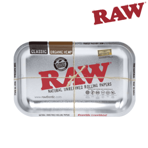 Raw Steel Rolling Tray Small 11" x 7" x 0.8" - Raw