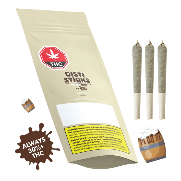 Dried Cannabis - MB - Sticky Greens Rooty B Disti Sticks Infused Pre-Roll - Format: - Sticky Greens