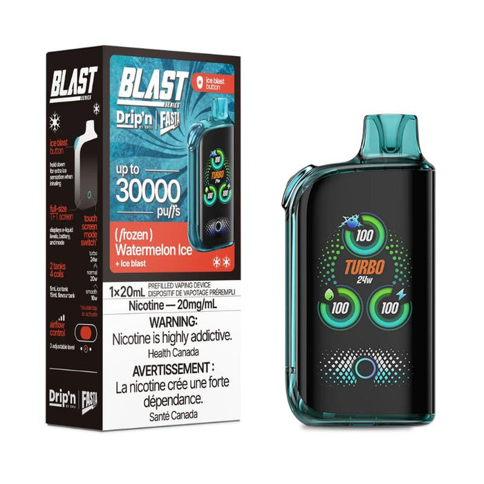 Federal *EXCISED* RTL - Disposable Vape Drip'n Envi Fasta Blast 30K Watermelon Ice