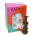 Glass Dab Rig Karma 6" Yellow Lightning Hourglass Rig - Karma