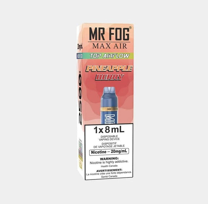 *EXCISED* RTL - Mr Fog Max Air Disposable Vape Pineapple Berry 2500 Puffs - Mr Fog