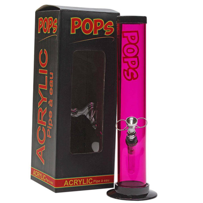 Acrylic Bong Pops 12" Straight - Pops