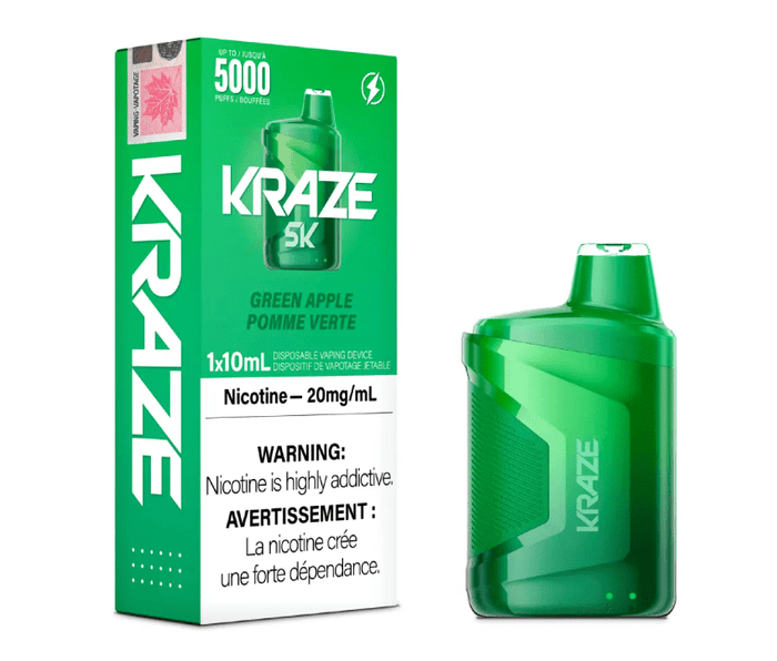 *EXCISED* RTL - Kraze 5000 Disposable Vape 5000 Puff Green Apple - Kraze