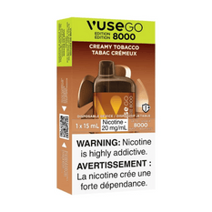 Vaping Supplies - Vuse GO 8000 Disposable Creamy Tobacco - Vuse