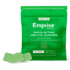 Edibles Solids - SK - Emprise Rapid Sour Green Apple 1-1 THC-CBG Gummies - Format: - Emprise Rapid