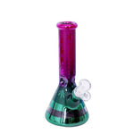 Glass Bong Karma 9" Beaker Metallic Purple and Green - Karma