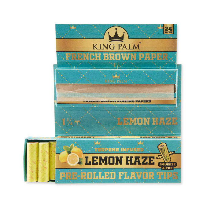 RTL - Papers King Palm 1.25 French Brown with Flavored Tips Lemon Haze - King Palm
