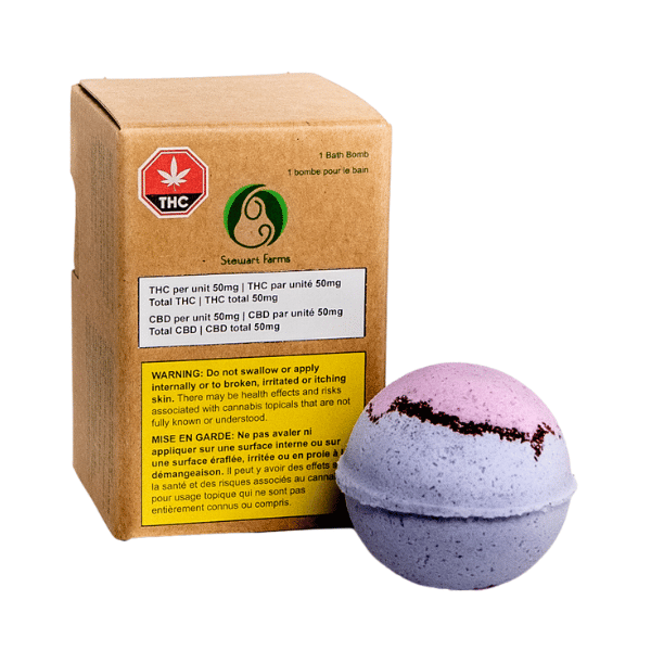 Cannabis Topicals - MB - Stweart Farms Bubba Kush 1-1 THC-CBD Bath Bomb - Format: - Stewart Farms