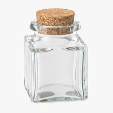 Glass Square Stash Jar Cork - Roasted and Toasted