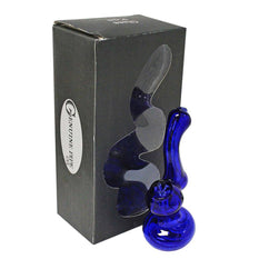 Glass Bubbler Genuine Pipe Co 5" Stand Up Blue - Genuine Pipe Co.