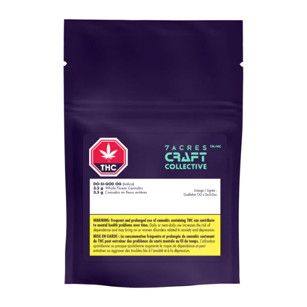 Dried Cannabis - SK - 7Acres Craft Collective Do-Si-God OG Flower - Format: - 7Acres